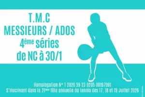 Tournoi de tennis messieurs/ados 4ème série