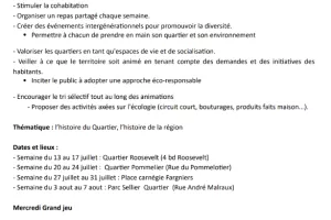 Quartiers d'été