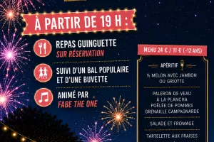 Repas bal et feu d'artifice