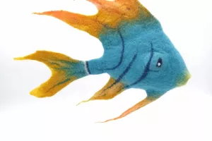 Atelier de laine feutrée : poisson tropical