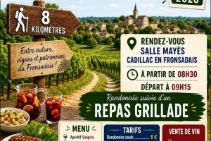 Randonnée organisée par le Comité de Jumelage Européen du Fronsadais