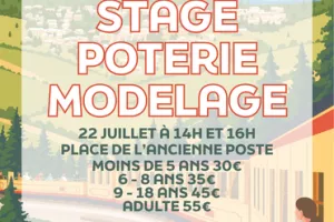 STAGE POTERIE MODELAGE - MERCREDI 22 JUILLET