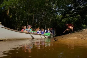 Balade guidée en canoë collectif sur la Leyre Départ Réserve Ornithologique