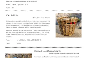 Atelier créatif chez Herbes de Menou : L'Art de l'Osier