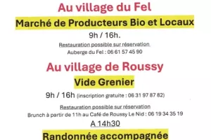 Marché de producteurs bio et locaux et vide grenier