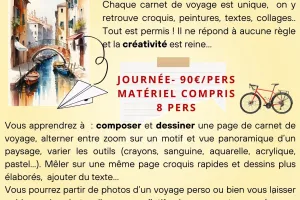Stage dessin-peinture : Carnet de Voyage