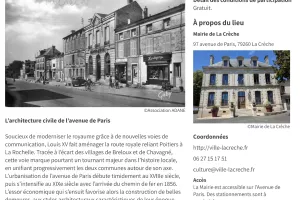 Journées du Patrimoine : Exposition sur l'architecture civile de l'avenue de Paris