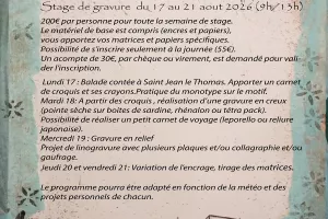 Stage de gravure