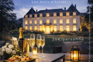 Apéritif dînatoire dans les jardins du Château d'Estrac