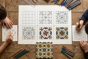 Atelier créatif à la villa Perrusson "Crée ton carreau Perrusson"