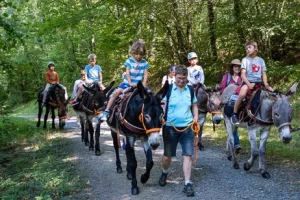 Balade à dos d’âne en famille