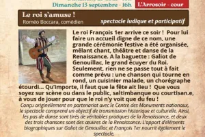 Festival Re-Naissance à l'Arrosoir , spectacle : "le roi s’amuse !"