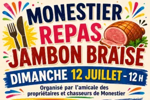 Repas jambon braisé