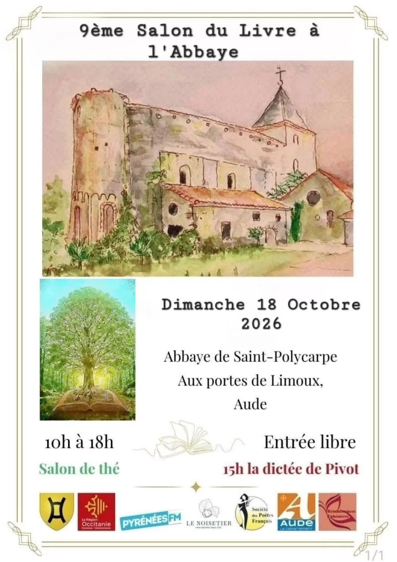 9ème Salon du Livre à l'abbaye de Saint Polycarpe 