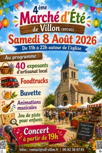 4ème marché d'été de Villon (89740)